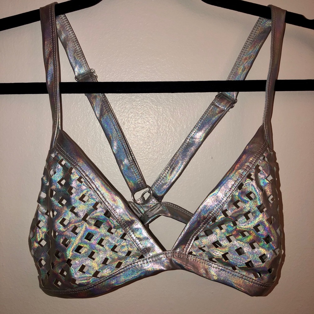 Dolls Kill Iridescent Bralette